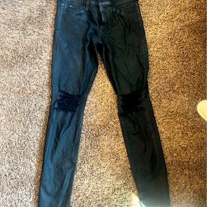Joes black skinny pants. Ripped knees